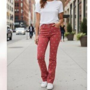 Wrangler Women's High Rise bold DIamond Paisley-Style Print Bold Boot Jeans Sz 8